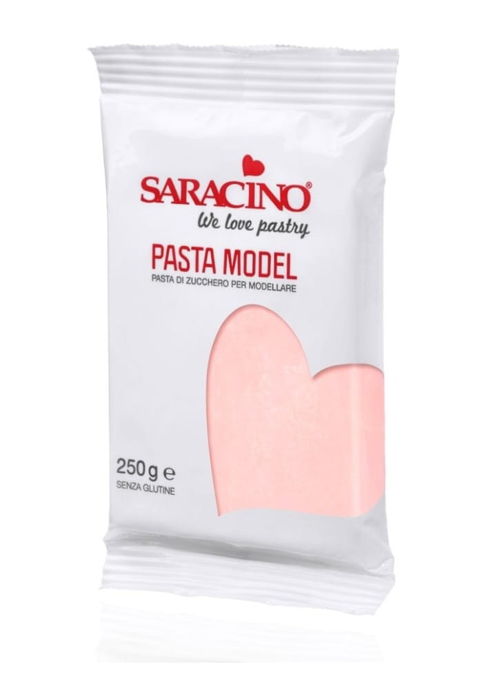 Pasta de zahar, pentru acoperire si modelaj Saracino PREMIUM, Roz , 250 gr