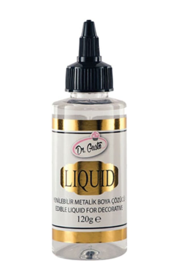 Dizolvant comestibil, pentru pudra aurie decor, Solvent 120 ml