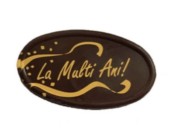 Decor ciocolata, La multi ani, 4,5 cm*2, 5 cm , 90 buc