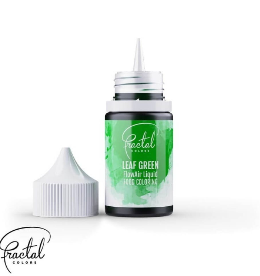 Colorant alimentar lichid pt aerograf, ciocolata, pasta de zahar, Verde 30 g – Fractal