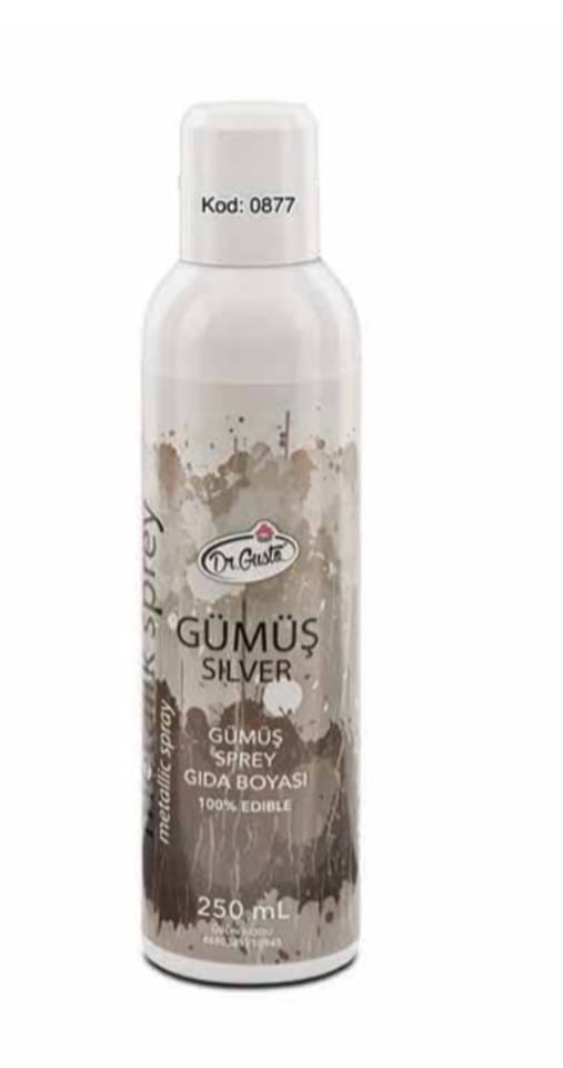 Colorant, Spray argintiu / silver 250 ml, Dr Gusto