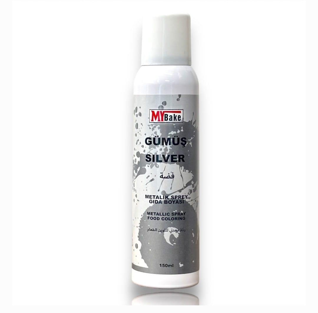 Colorant, spray sidef, Silver, Argintiu, 150 ml, my bake