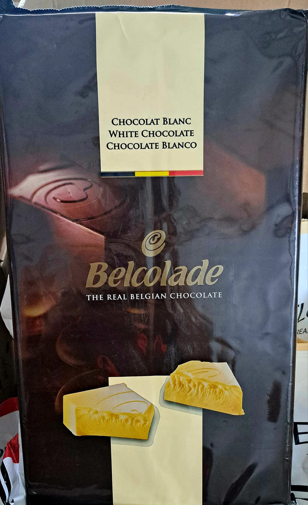 Ciocolata belgiana, Belcolade, Alba, Fara zahar, 5 kg