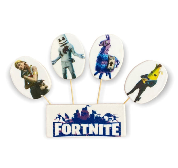 Decoratiuni pasta de zahar, Fortnite, prevazute cu bete