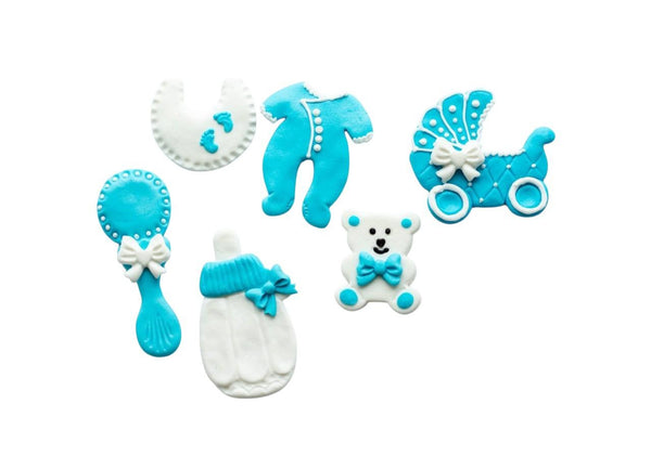 Decoratiuni pasta de zahar, trusou baiat , Albastru