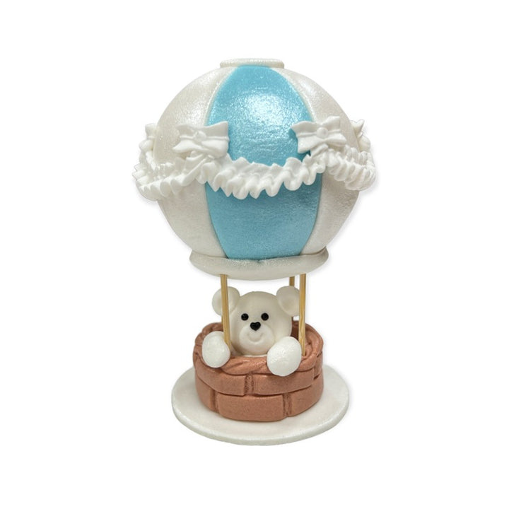 Decoratiuni pasta de zahar, Urs, balon albastru