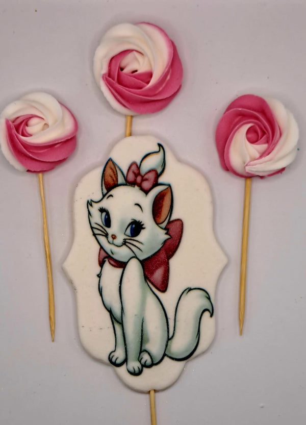 Decoratiuni pasta de zahar, Pisicile aristocrate , bezele