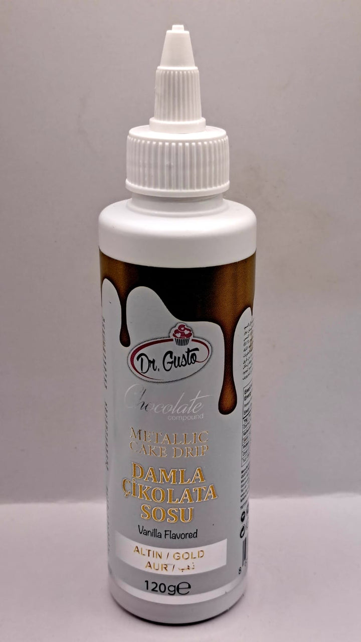 Cake drip, ciocolata temperata, 120 gr, Gold