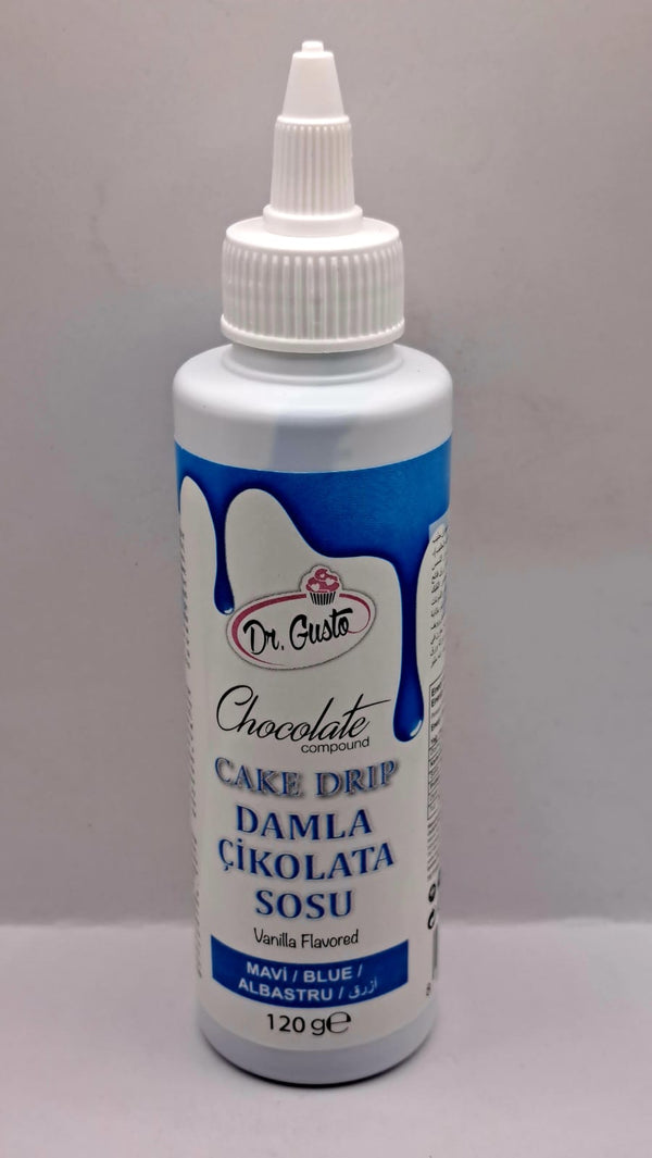 Cake drip, ciocolata temperata, 120 gr, Albastru
