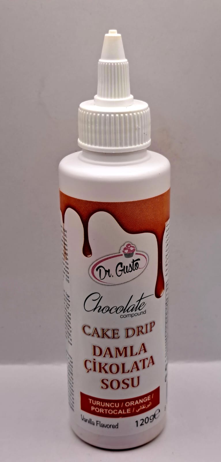 Cake drip, ciocolata temperata, 120 gr, Portocaliu
