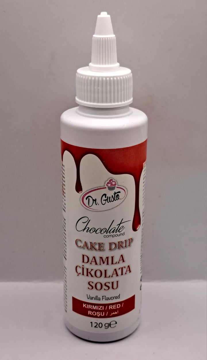 Cake drip, ciocolata temperata, 120 gr, Rosu