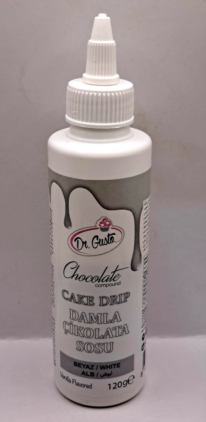 Cake drip, ciocolata temperata, 120 gr, Alb