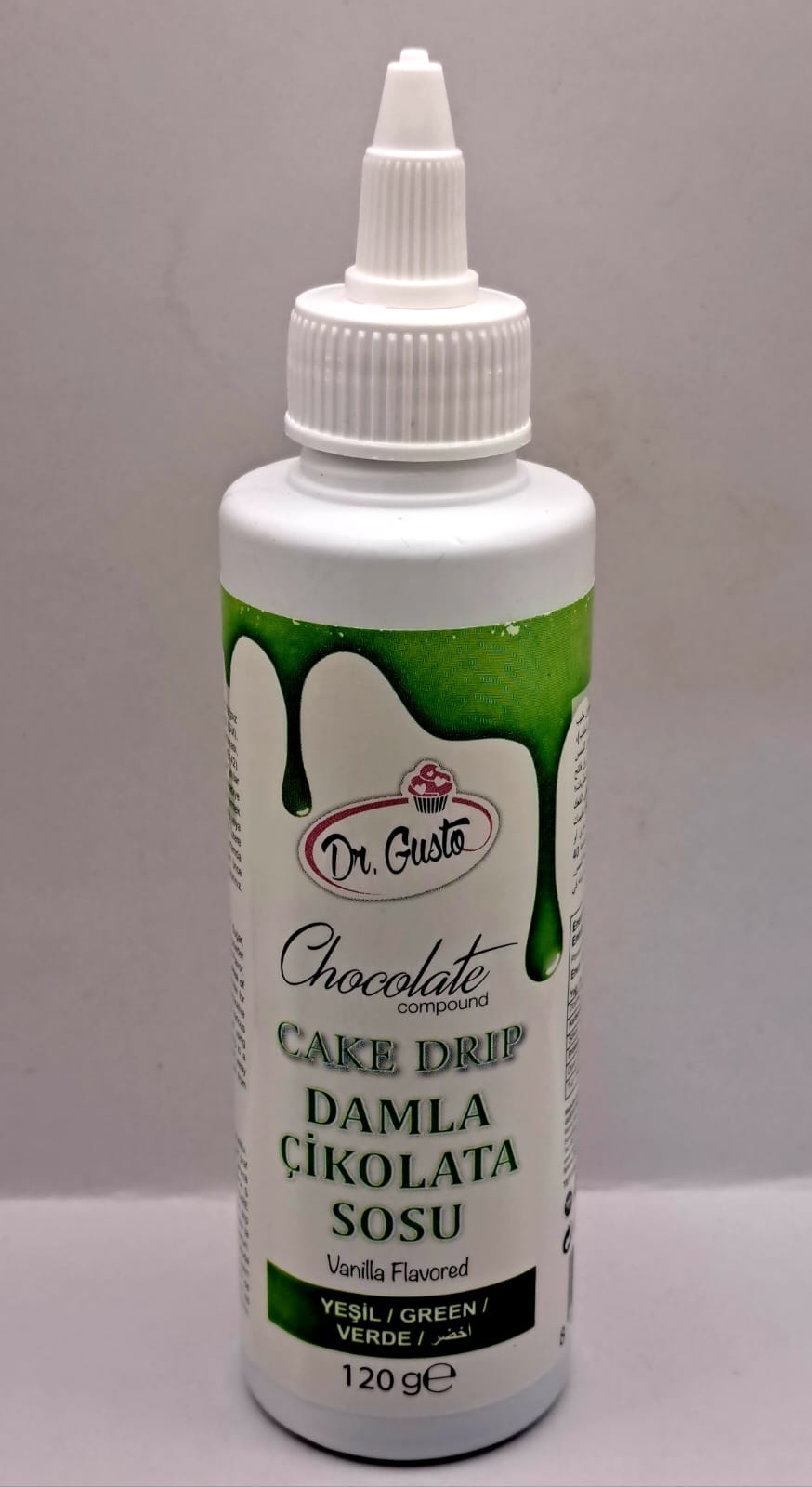 Cake drip, ciocolata temperata, 120 gr, Verde