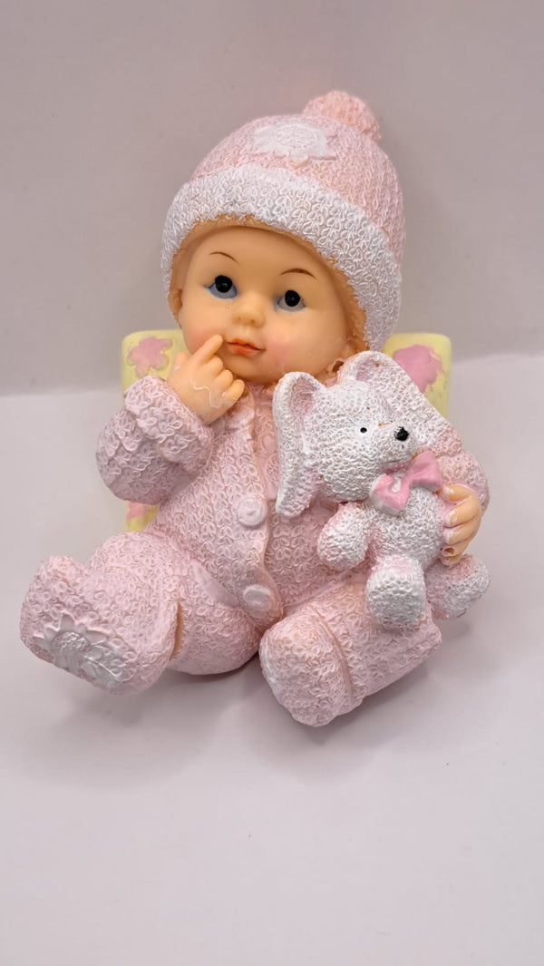 Decoratiuni decor, bebelus roz cu catel