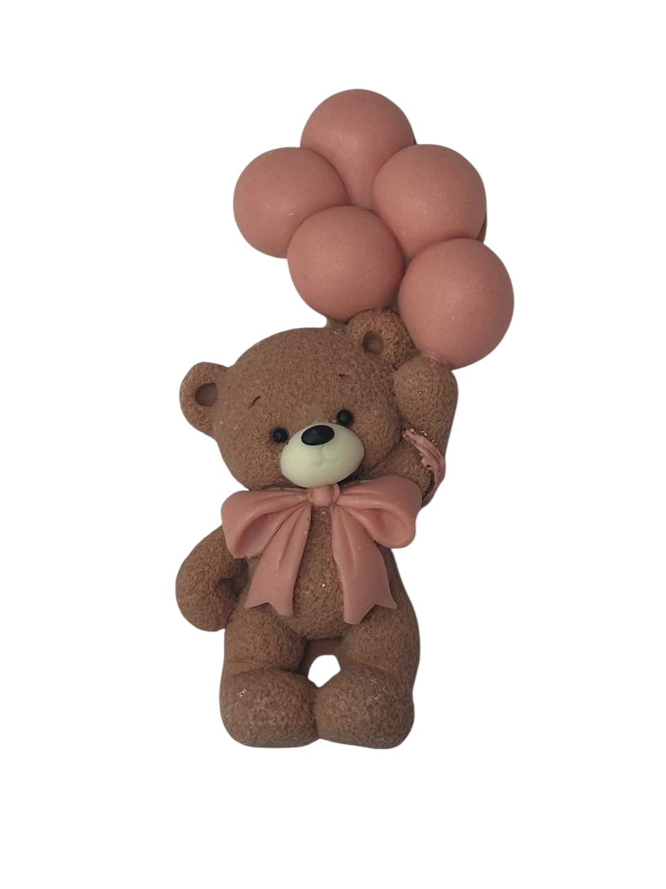 Decoratiuni pasta de zahar, Urs, baloane roz