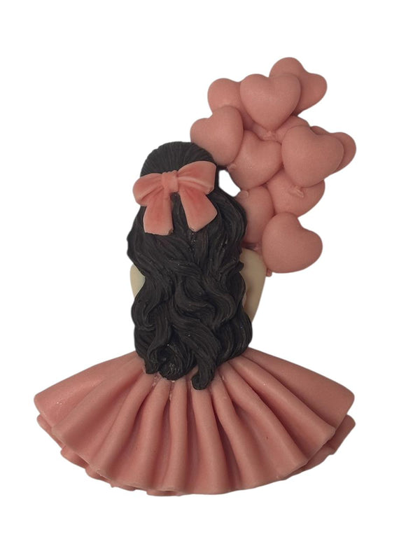 Decoratiuni pasta de zahar, Domnisoara,fundita, baloane inima