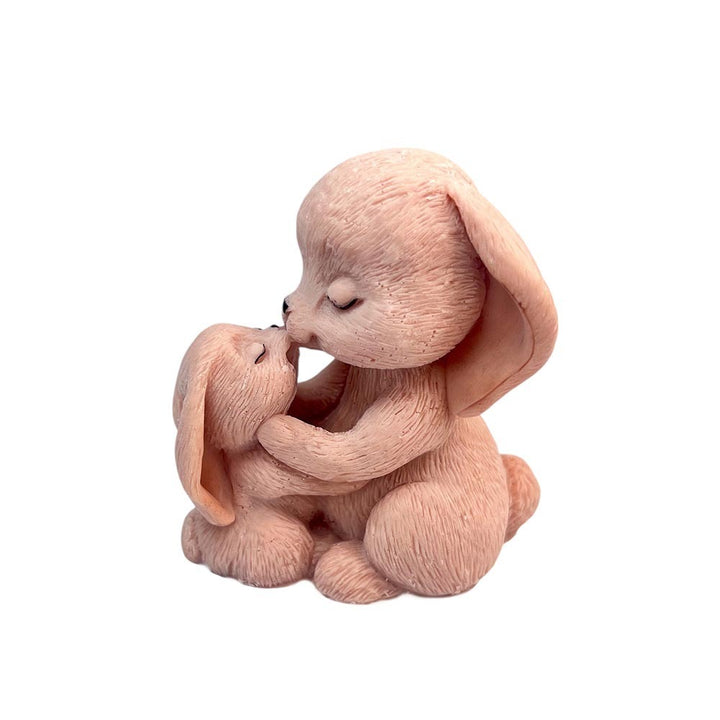 Decoratiuni pasta de zahar,Iepure ,love, culoare nude/crem