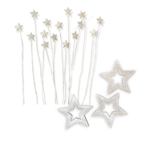 Decoratiuni pasta de zahar, stele Arginti, diverse