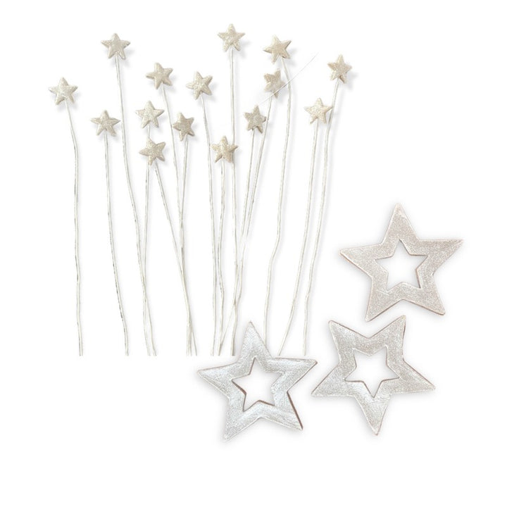 Decoratiuni pasta de zahar, stele Arginti, diverse