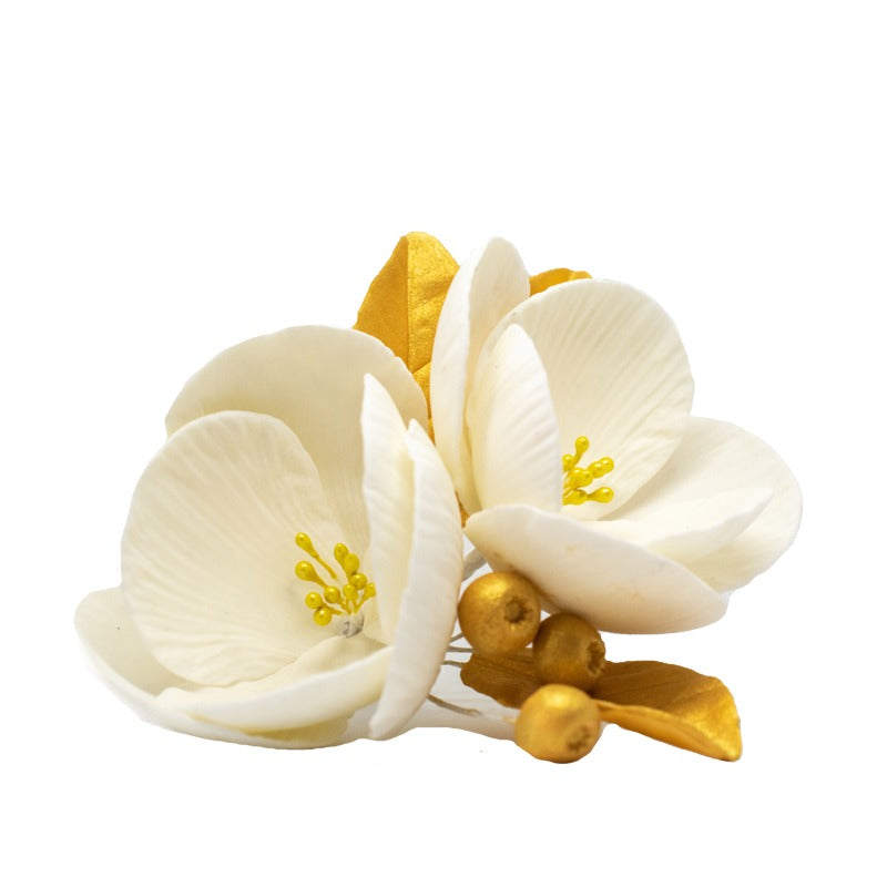 Decoratiuni pasta de zahar, Orhidee alba, 2