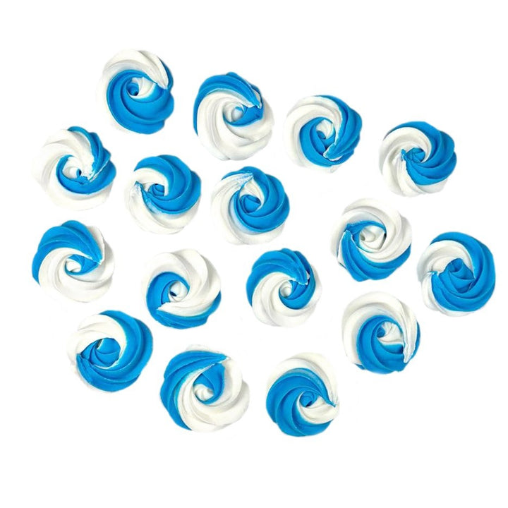 Decoratiuni pasta de zahar, bezele Alb- Albastru