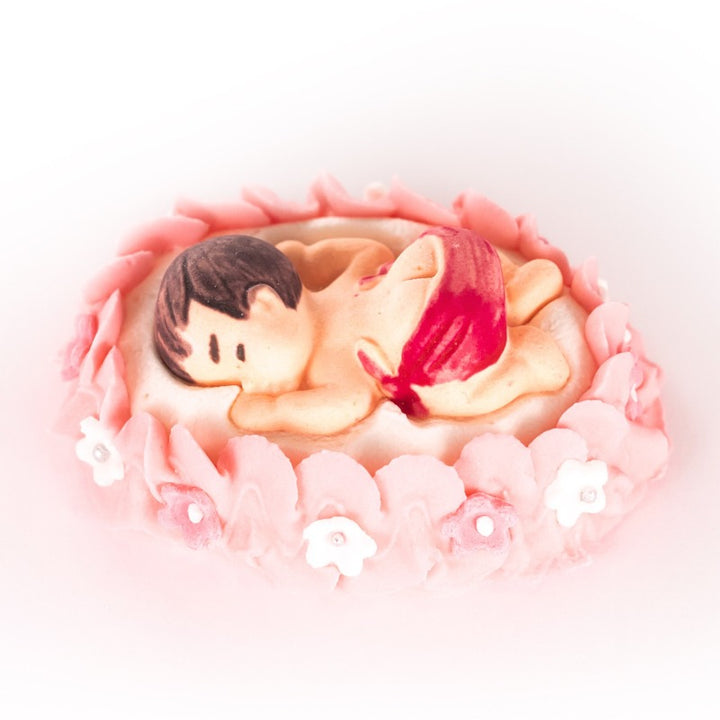 Decoratiuni pasta de zahar, Bebelus, Botez, roz, nr 3