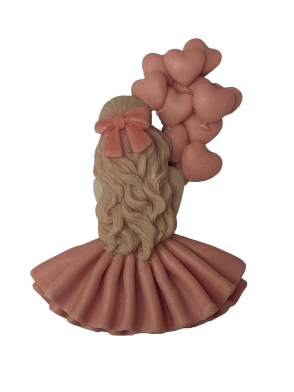 Decoratiuni pasta de zahar, domnisoara, baloane inima