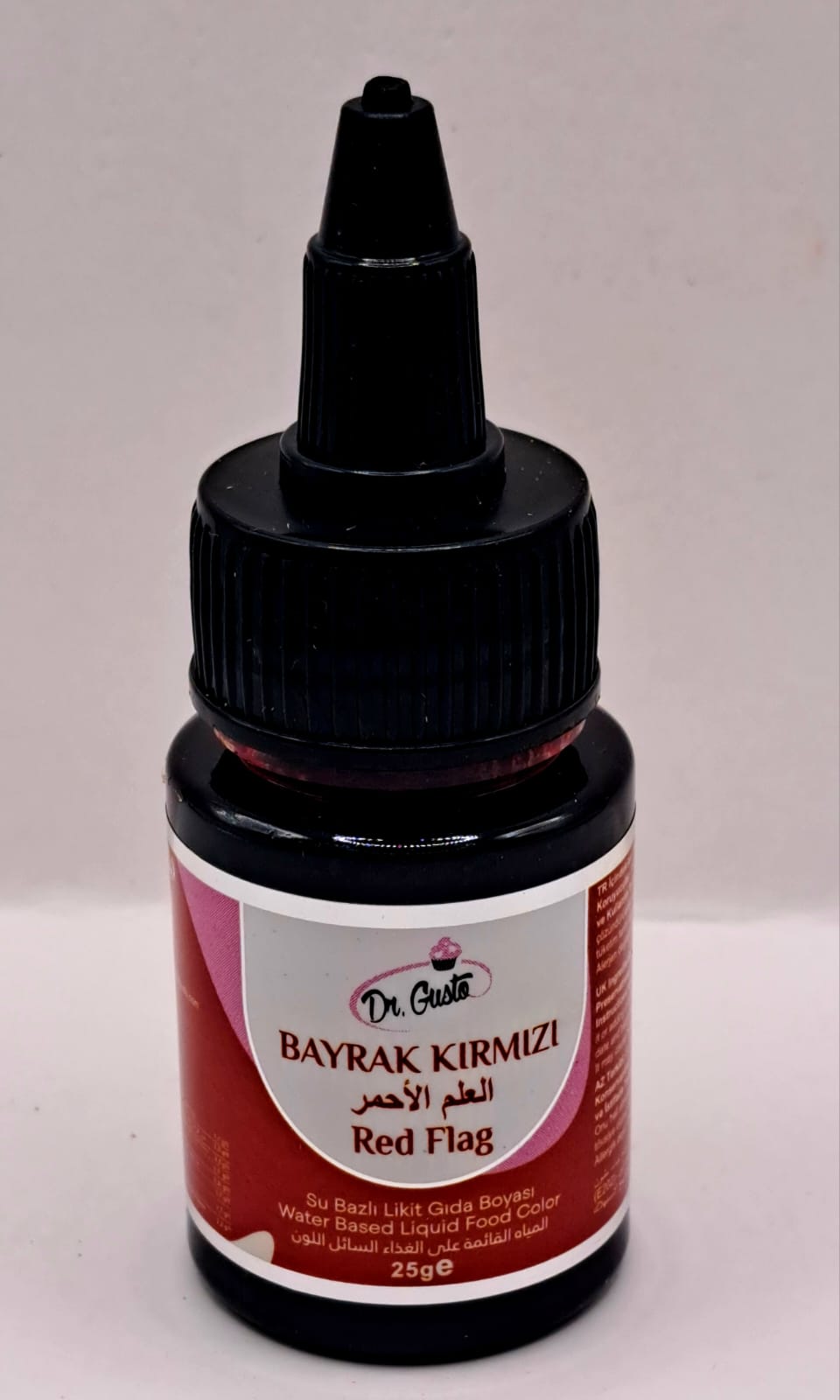 Colorant alimentar,Rosu flacara, lichid pe baza de apa. pentru creme, frisca, etc