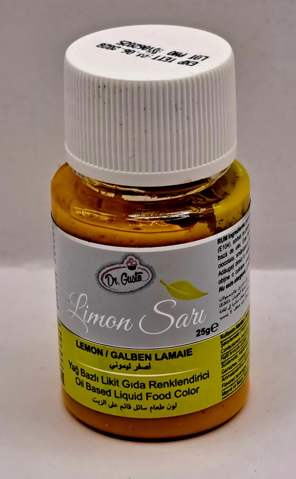Colorant liposolubil Lichid, Galben Lamaie, pentru ciocolata