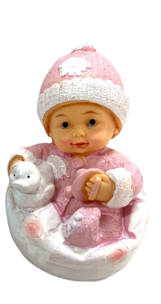 Decoratiuni decor, bebelus roz , ratusca in brate