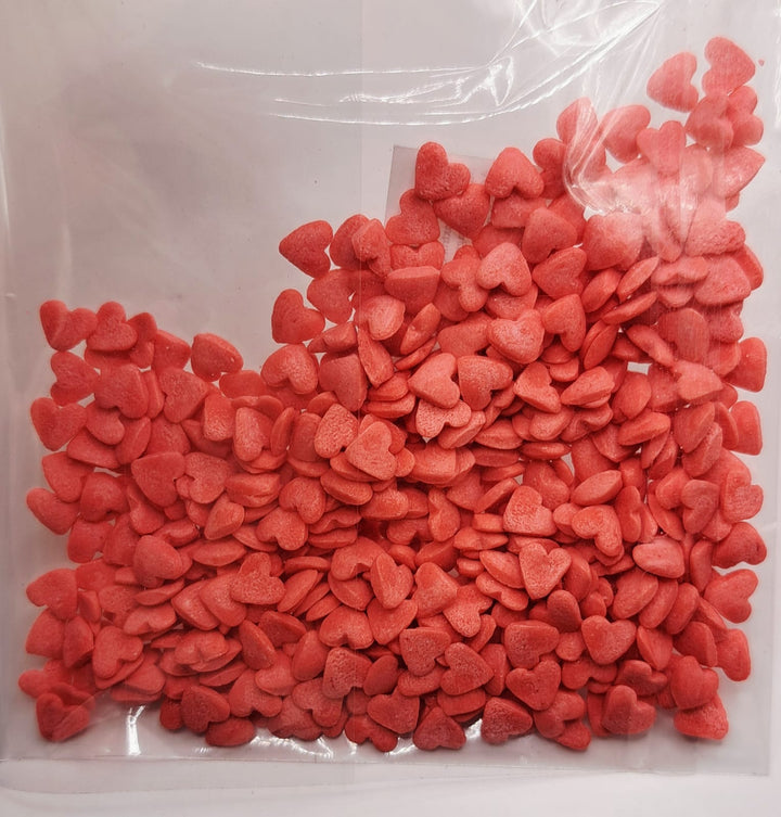 Perle comestibile, inima rosie, confeti, 20 gr
