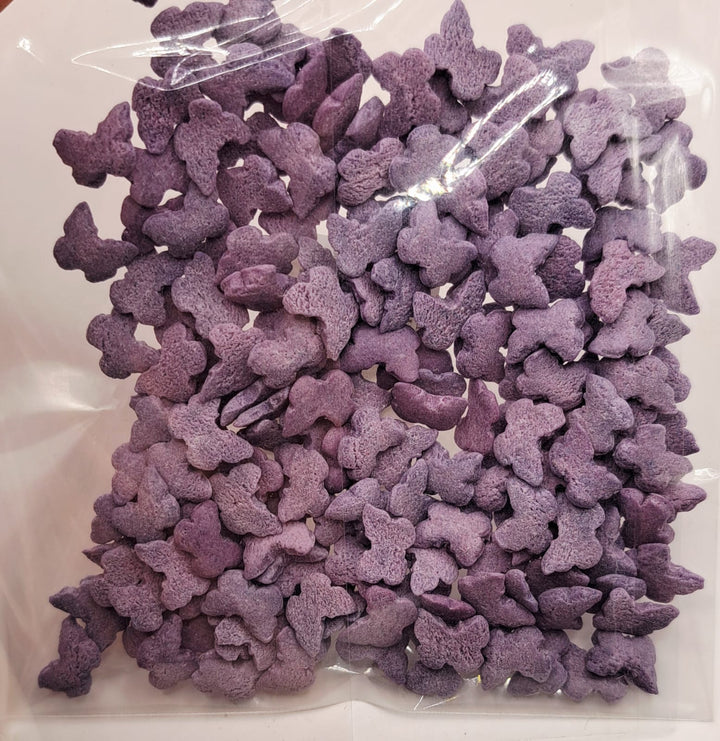 Perle comestibile, fluturi mov confeti, 20 gr