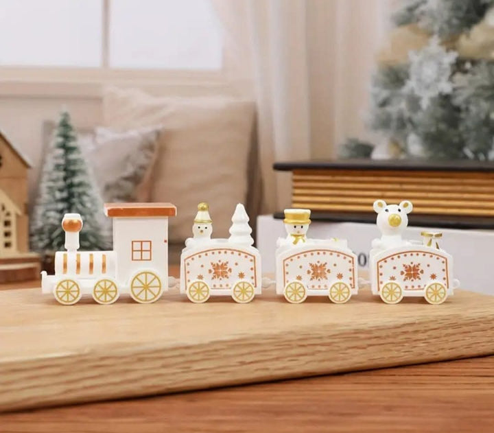 TRENULET Alb , decor tort sarbatori