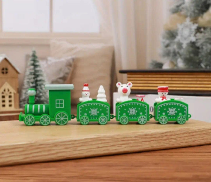 TRENULET Verde , decor tort sarbatori