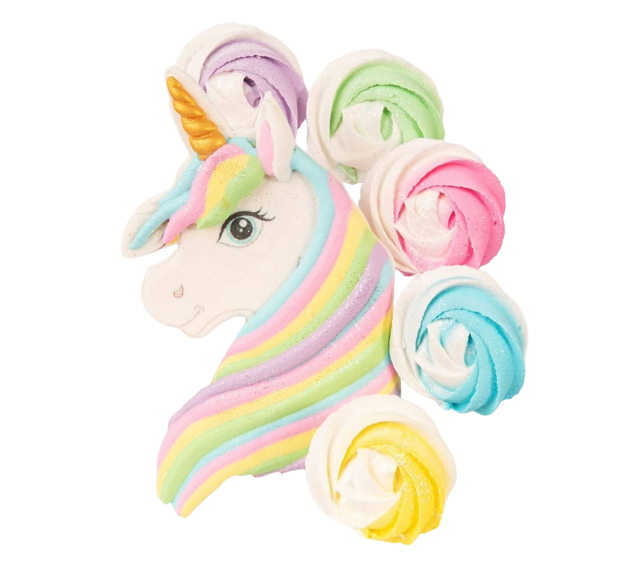 Set 6 decorațiuni comestibile, Unicorn
