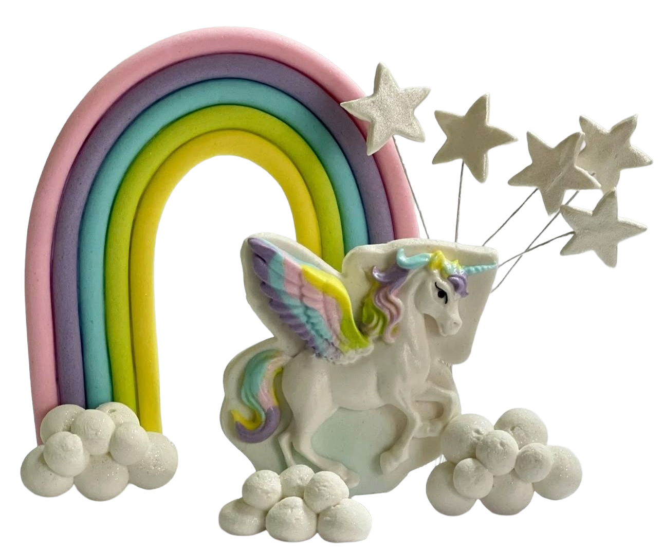 Set 10 decorațiuni comestibile, Unicorn