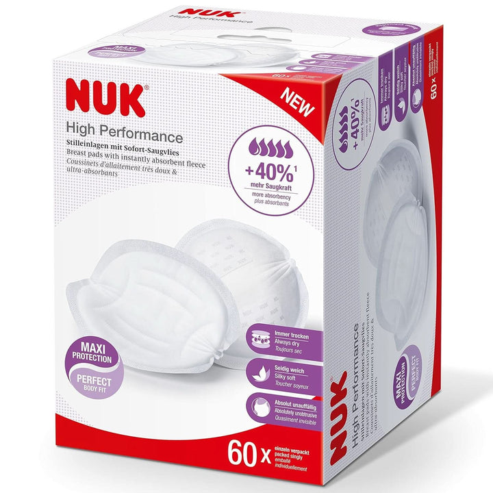 NUK High-Performance Einweg-Stilleinlagen Mit Sofort-Saugvlies | Einlagen Zum Stillen | Einzelverpackung | +40% Mehr Saugkraft | 60 Stück