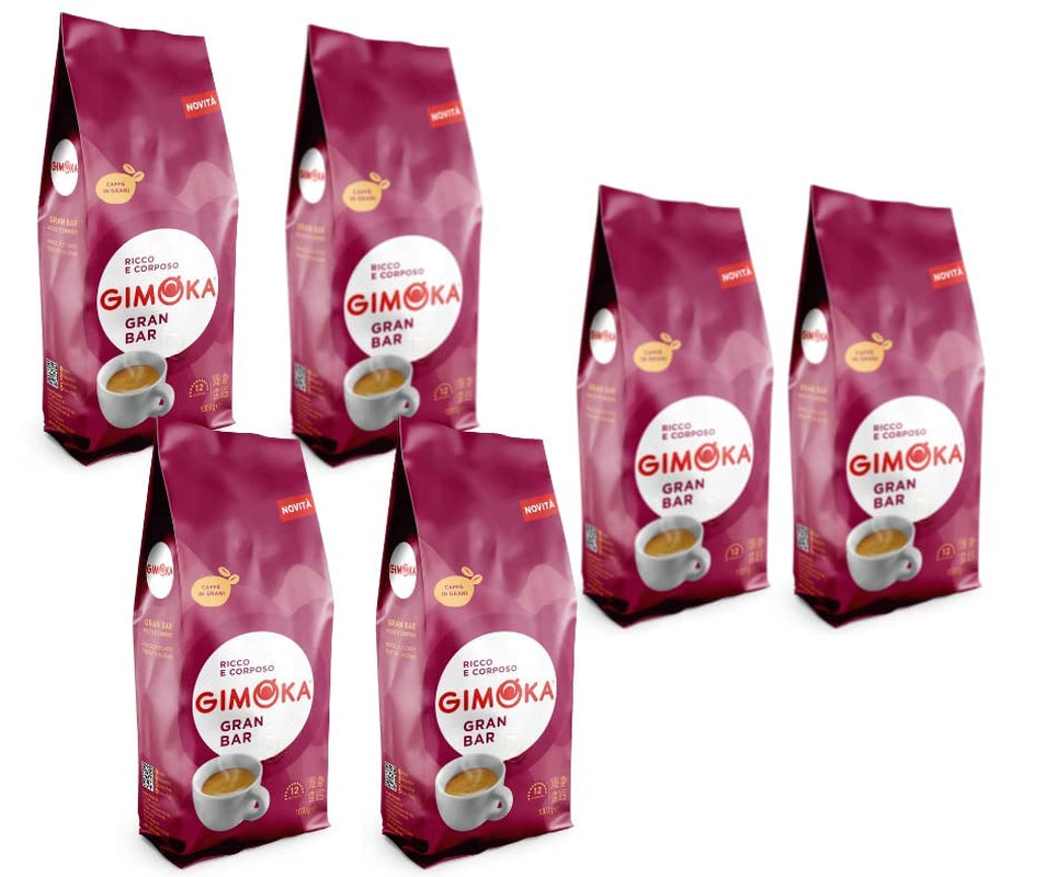 Gimoka – Kaffeebohnen – 1 Kg – Gran Bar Mischung – Intensität 12 – Hergestellt in Italien – 1Kg Packung