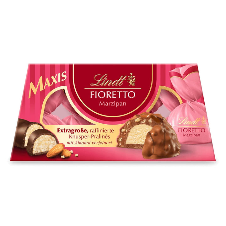 Lindt Schokolade FIORETTO Maxi Zabaione | 138G Geschenkbox | 6 Vollmilch Pralinen, Zabione-Trüffel-Füllung Umhüllt Von Knusprigem Crisp, Alkoholhaltig | Pralinengeschenk | Schokoladengeschenk