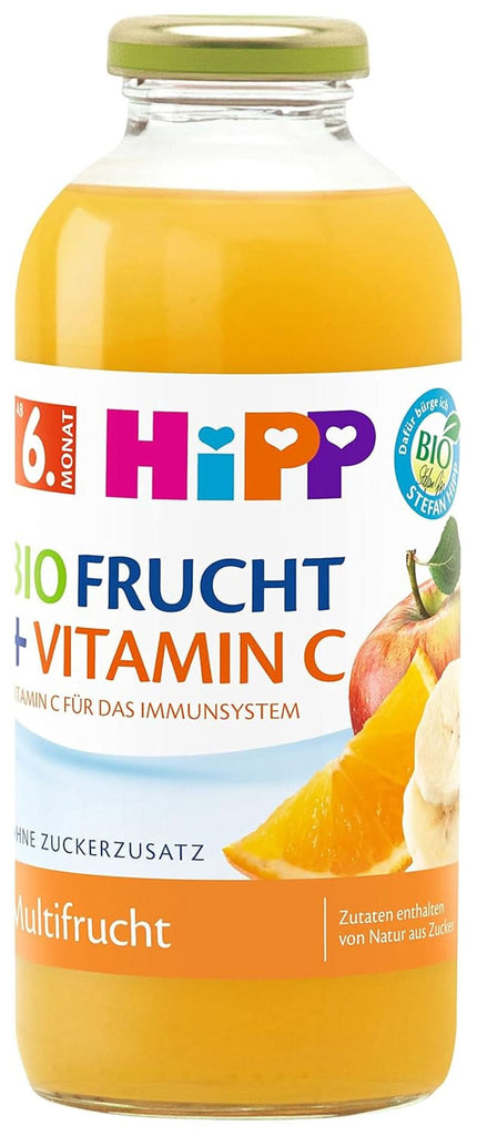 Hipp Bio-Fruchtsaft-Getränke +, Multifrucht Mit Vitamin C, 6Er Pack (6 X 0,5L)