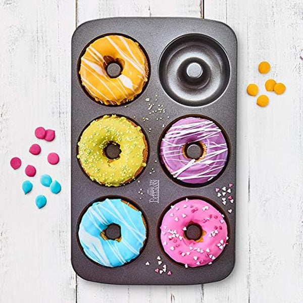 Birkmann, Easy Baking, Donutblech, Backform Für 6 Donuts, Mit Hochwertiger Antihaftbeschichtung, Ø 9 Cm, Mit Rezept, 881631