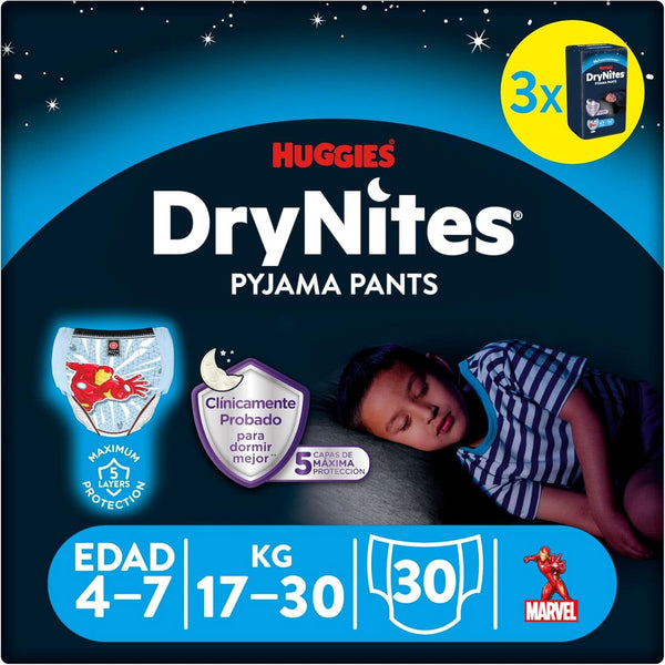 Huggies Drynites Pyjamahose Spiderman, 4–7 Jahre, 30 Stück Pro Packung