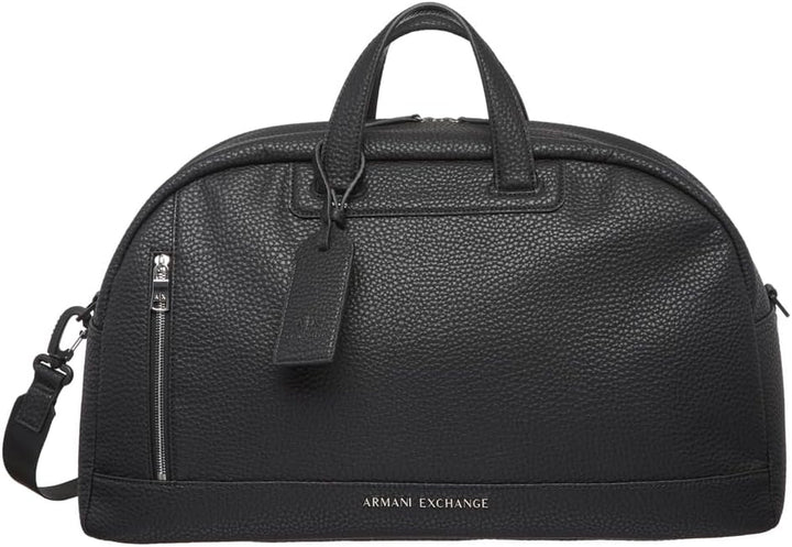 Armani Exchange Bărbați Pebble Armani sac geantă de voiaj, negru Bagaje și echipament de călătorie Naty Shop Titlu implicit