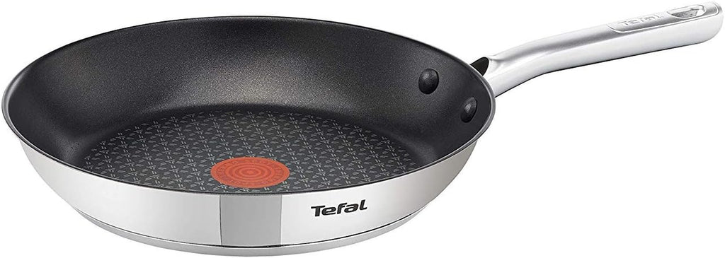 Tefal Duetto Pfanne A70408 | 32 Cm | Leichte Reinigung | Sichere Antihaftversiegelung | Temperaturindikator Thermo-Spot | Gesundes Kochen | Edelstahl-Kochgeschirr | Anbraten | Induktion