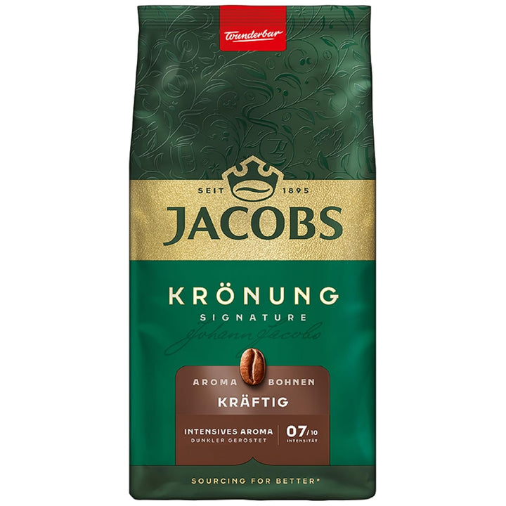 Jacobs Krönung Aroma Bohnen Classic 500G – Volles Aroma, Nussig, Zitrusnote, Arabica & Robusta Bohnen, Intensität 6/10, Ideal Für Klassischen Kaffee