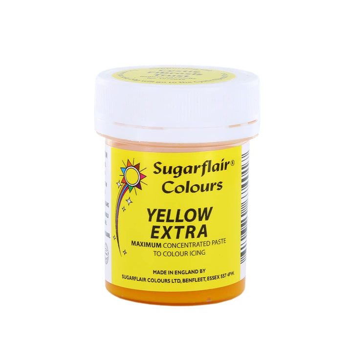 Sugarflair Lebensmittelfarbe Max Konzentriert Yellow Extra, Lebensmittel Farbstoff Hoch Konzentriert Für Marzipan Und Fondant, Max Concentrate Paste Colour - 42G