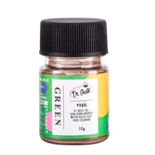 Colorant pudra hidrosolubil,10 grame pentru pasta de zahar si creme, verde