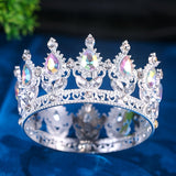 Coronita Argintie Din Metal Cu Pietre - Decoratiune Eleganta Pentru Torturi Si Evenimente Speciale