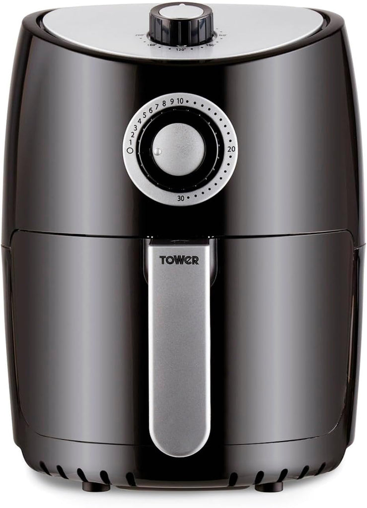 Tower T17021 Heißluftfritteuse Für Die Ganze Familie Mit Schneller Luftzirkulation - 60-Minuten-Timer - Airfryer 4,3L 1500W - Schwarz