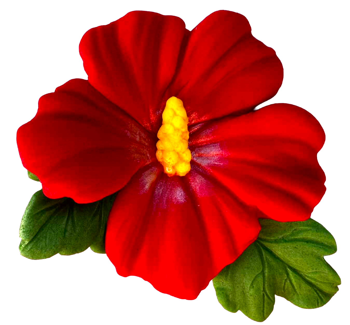 Decoratiune Comestibila Floare De Hibiscus - Dimensiune 9,5 Cm Pentru Deserturi Colorate Si Parfumate